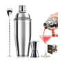 Premium 18oz 25oz Stainless Steel Shaker Set Classic Gin Tonic Juice Milk Tea Cocktail Barware with Custom Logo Metal Bar Tools