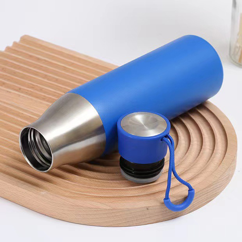 Motivational  Fitness 17oz Metal Vacuum Flasks Sport Water Bottles With Handle Lid Food Grade Outdoor Portable Water Bottle