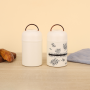 New 316 Stainless Steel Vacuum Insulated Printed Food Container Portable Food Jar Thermos Lunch Soup Box with Handle Lid&Spoon