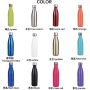 17oz Double Wall Insulated Stainless Steel Sports Water Bottle Gym Thermal OutdooCAto School