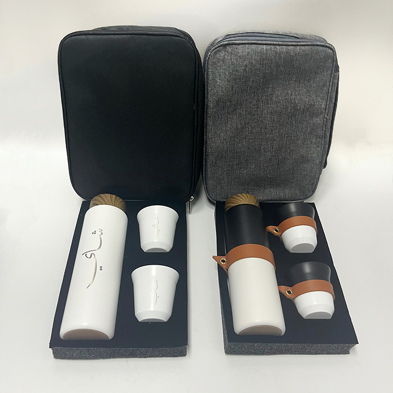 Stainless Steel 400ml Thermal Coffee Flask and Espresso Cup Gift Set Arabic Coffee Cups Set