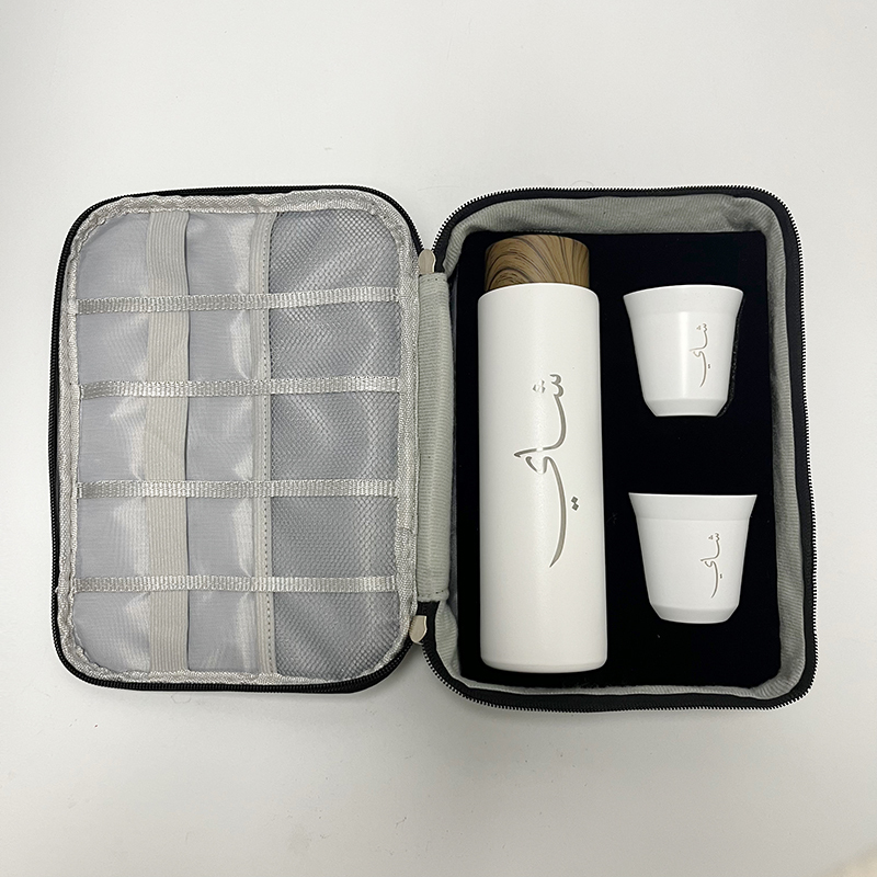 Stainless Steel 400ml Thermal Coffee Flask and Espresso Cup Gift Set Arabic Coffee Cups Set
