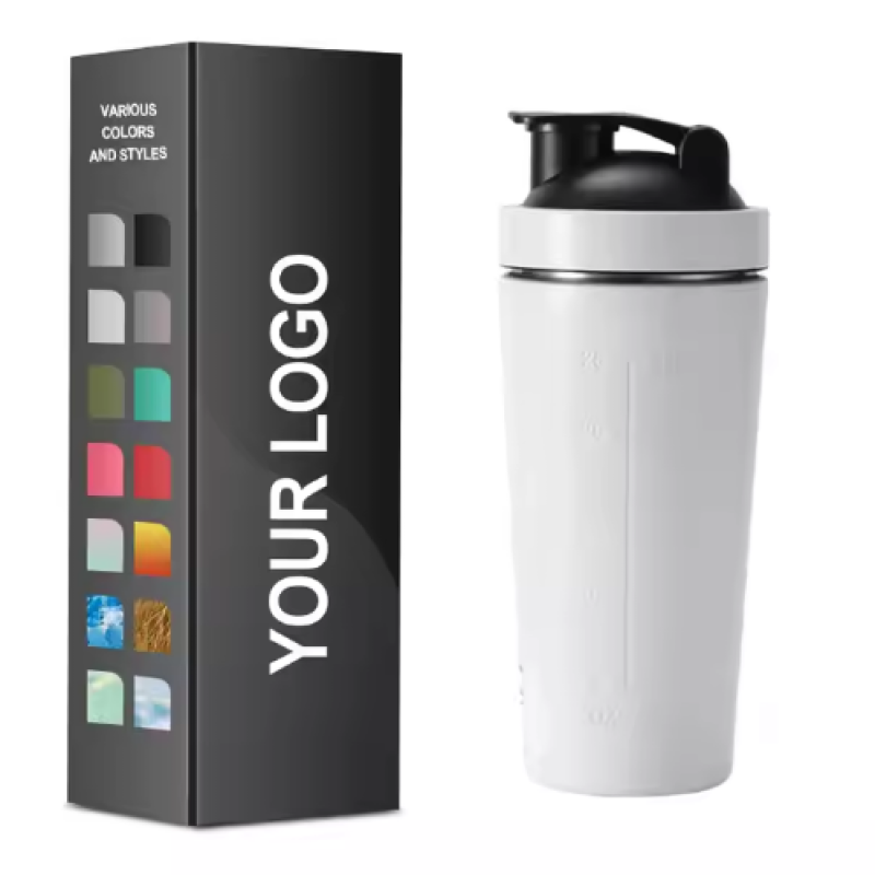 Custom Logo 304 Insulated Mixer Metal Stainless Steel Water Bottle, Eco Friendly Fitness Gym Protein Shaker Cup Bottle