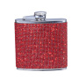 Factory DDP 6oz Portable Business Gifts Ladies Rhinestone Pocket Stainless Steel Liquor Whiskey Wine Flagon Crystals Hip Flask