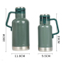 64oz 304 Stainless Steel Beer Bottle Classical Vacuum Pot Camping Water Bottle Thermos Insulated Beer Growler With Handle