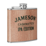 Custom Logo 6oz Mini Stainless Steel Liquor Hip Flask With Modern Design Wooden Grain Liquor Flask for Travel for Men and Women