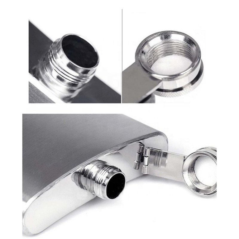 Business Gift Stainless Steel 6oz 7oz 8oz Hip Flask Set With Funnel and Shot Cups Gift Liquor Travel Alcoholic Hip Flasks