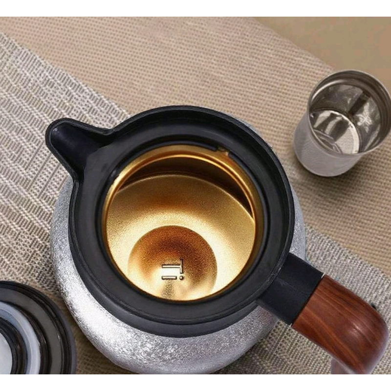 High-value Thermal Coffee Tea Pot Titanium Double Wall Vacuum Insulated Cool Touch Handle Hot/Cold Large Large Capacity