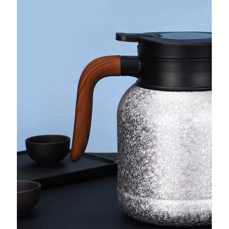 High-value Thermal Coffee Tea Pot Titanium Double Wall Vacuum Insulated Cool Touch Handle Hot/Cold Large Large Capacity