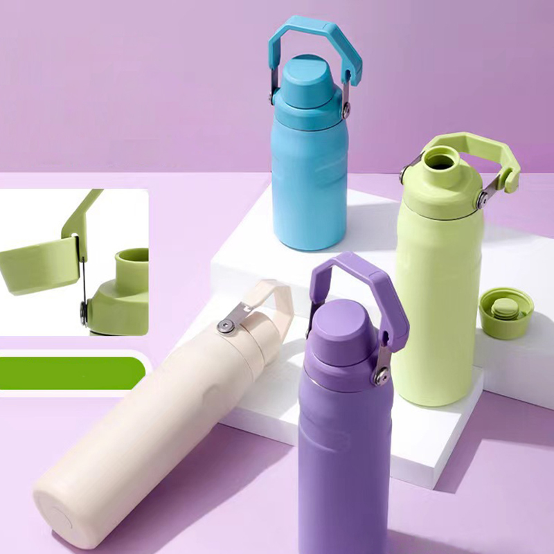 Thermal Water Bottle 500-1100ml Stainless Fast Flow Handle