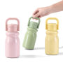 450ml  Stainless Steel Insulated Cup with Bouncing Lid Straw Portable Milk Pitcher and Water Bottle for Back to School