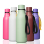 Insulated Water Bottle with Strap 17 oz Double Wall 304 Stainless Steel Logo Thermos Vacuum Bottles Metal Water Flask