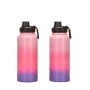 Eco Friendly 32 Ounce Double Wall Stainless Steel Reusable Vacuum Thermos Spout Sport Water Bottle with Gradient Color