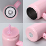 16oz Stainless Steel Water Bottle with Straw Custom logo Outdoor Portable Sport Vacuum Cup Handle Insulated 