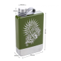 Portable 9oz Stainless Steel Hip Flask with Double Color Laser Logo Custom Mini Wine Whisky for Travel Metal Black Square Shape
