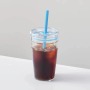 Wholesale Product Custom  BPA Free Acrylic Plastic Single Wall Milk Tea Tumbler  Clear Straw Cup Coffee Mugs With Lid and Straw