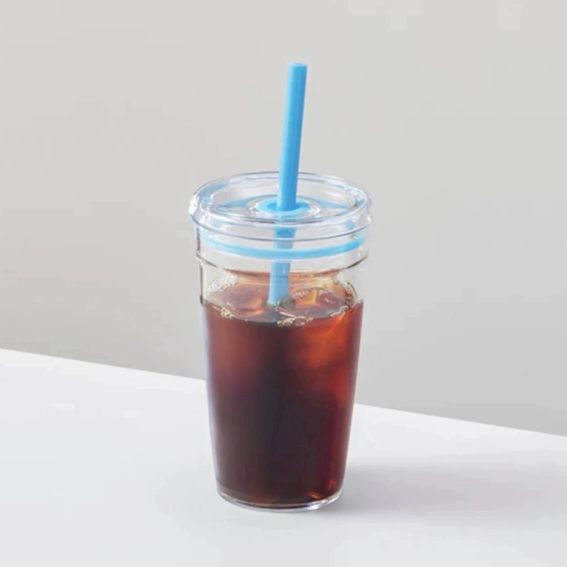 Wholesale Product Custom BPA Free Acrylic Plastic Single Wall Milk Tea Tumbler Clear Straw Cup Coffee Mugs With Lid and Straw