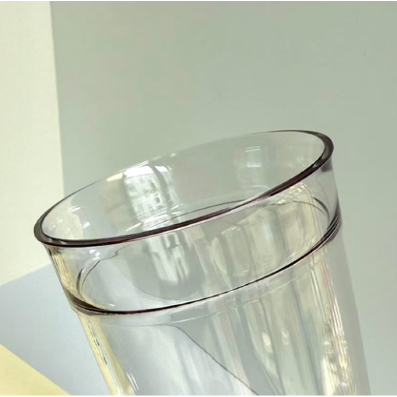 Wholesale Product Custom BPA Free Acrylic Plastic Single Wall Milk Tea Tumbler Clear Straw Cup Coffee Mugs With Lid and Straw