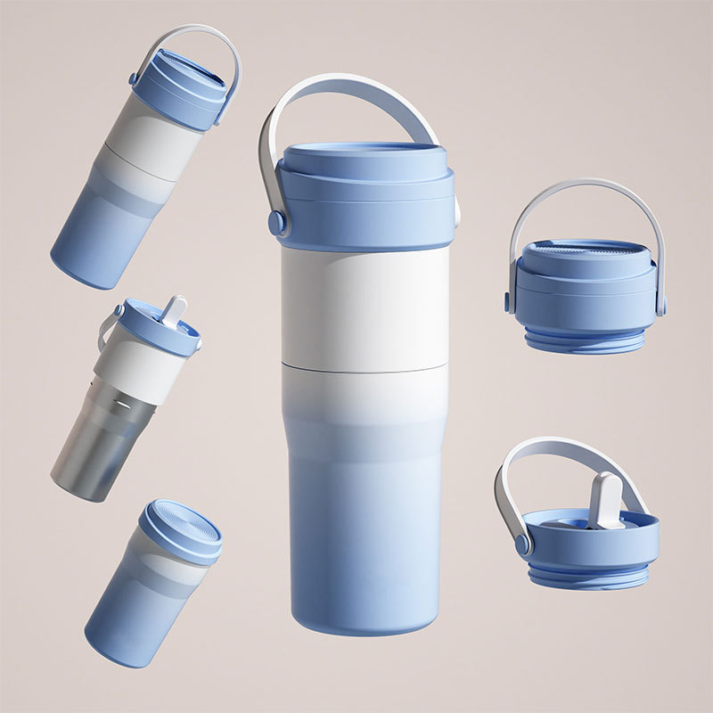 New Style 22oz Popular Long-Lasting Insulation Outdoor Vacuum Flask Stainless Steel Thermos Flask Travel Thermos Cup with Handle