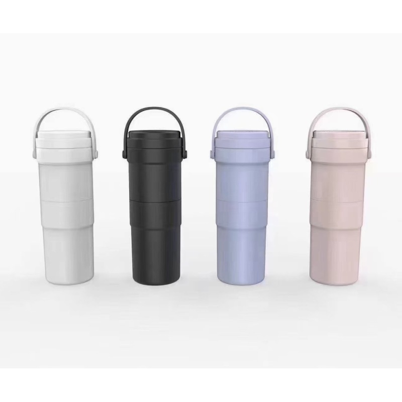 New Style 22oz Popular Long-Lasting Insulation Outdoor Vacuum Flask Stainless Steel Thermos Flask Travel Thermos Cup with Handle