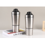 2025 New Arrival Custom Fitness Water Bottles Light Weight Stainless Steel Supplement Shaker Protein Mixing Bottle