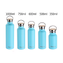 Customized Double-Wall Stainless Steel Insulated Thermal Flasks Modern Design Style Bicycle Sport Water Bottle With Bamboo Lid