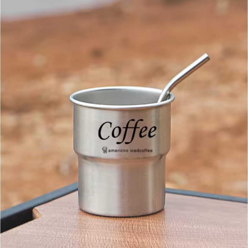Single Wall 300ml Stainless Steel Insulate Mug Stackable Pint Cup Eco-Friendly Reusable Beer Coffee Tea Cup Wholesale