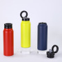 Adjustable Magnetic Wireless Water Bottle Phone Holder 24oz Stainless Steel Vacuum Sports Bottle With Cell Phone Holder