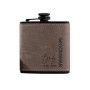 High-End 6 oz Black Stainless Steel Flask with Laserable Leatherette High Quality Hip Flask Blanks Set for Men
