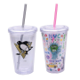 Big Capacity Custom Logo Food Safe Double Wall Plastic Water Bottle Flask with Straw Lid AS PS Material Coffee Mug Milk Tea Cup