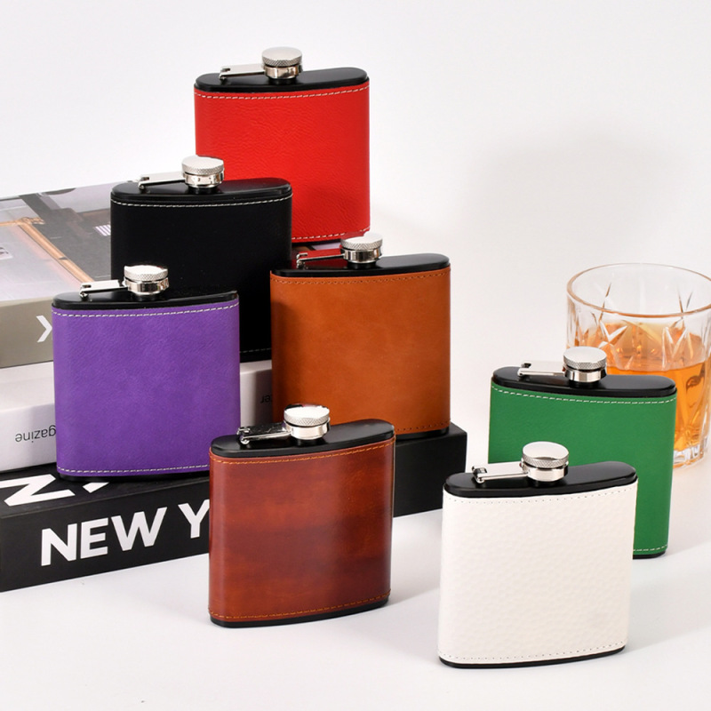 Custom Portable Stainless Steel Hip Flask Mini 6oz Wine and Whisky Pot Bottle for Business Gifts and Outdoor Use Hot Sales