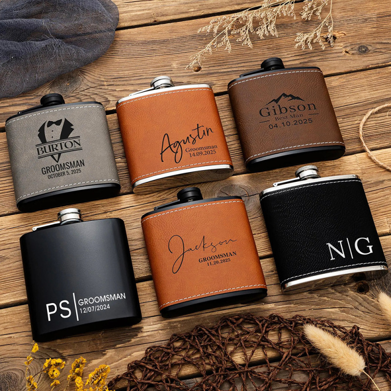 Custom Portable Stainless Steel Hip Flask Mini 6oz Wine and Whisky Pot Bottle for Business Gifts and Outdoor Use Hot Sales