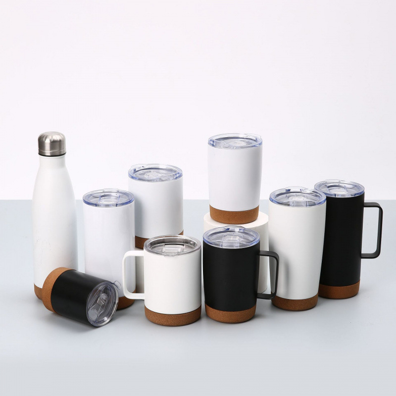 180/360/480 ml Stainless Steel Coffee Mug with Soft Cork Bottom for Office Working