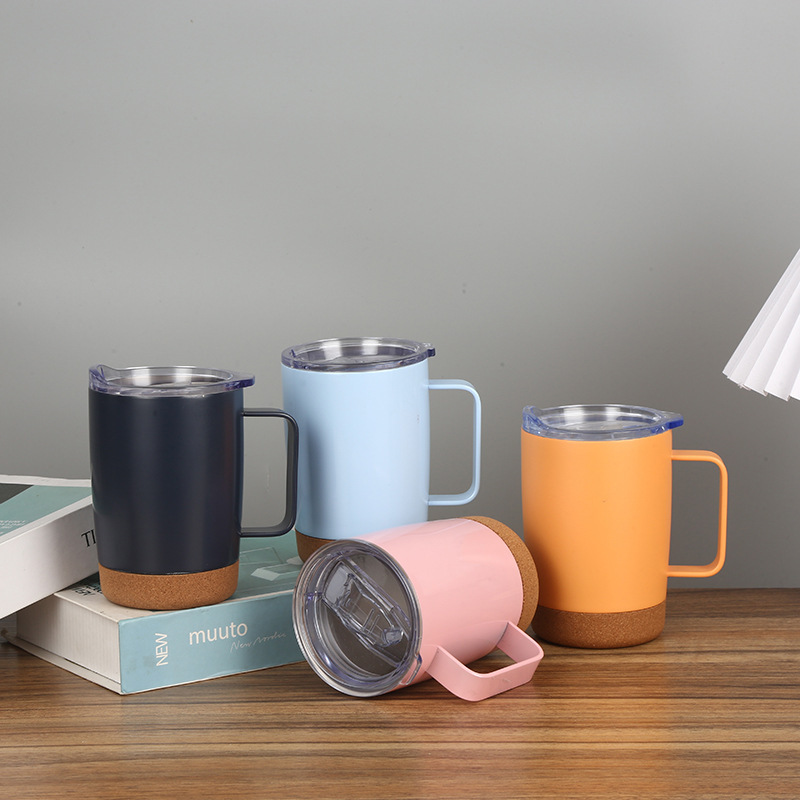 180/360/480 ml Stainless Steel Coffee Mug with Soft Cork Bottom for Office Working