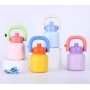 Wholesale Custom 1000ml Cute Sport Tumbler Double Wall Stainless Steel Vacuum Sport Bottle with Easy-taken Handle and Straw Lid