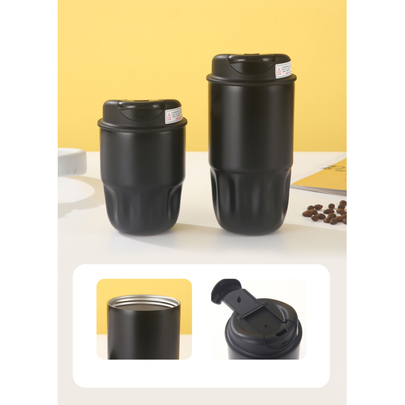 9oz 16oz 316 Stainless Steel Insulated Coffee Tumbler with Dual Drinking Lid Travel Mug