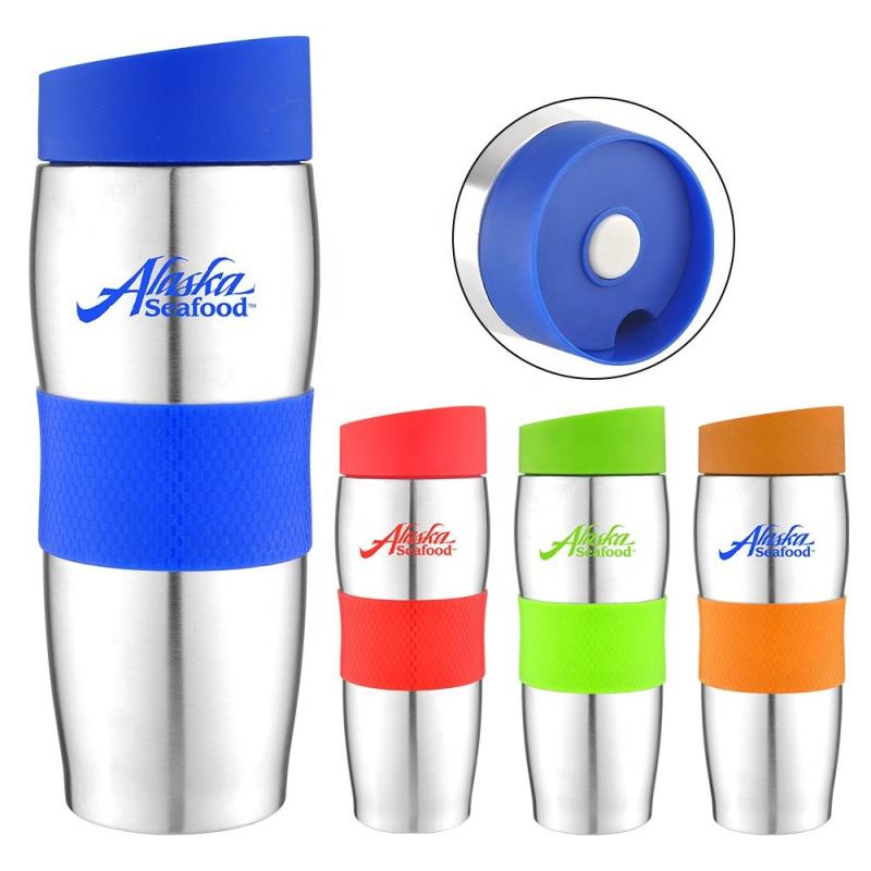  380ml Insulated Stainless Steel Vacuum Water Bottle with Silicone Sleeve for Business Gifts
