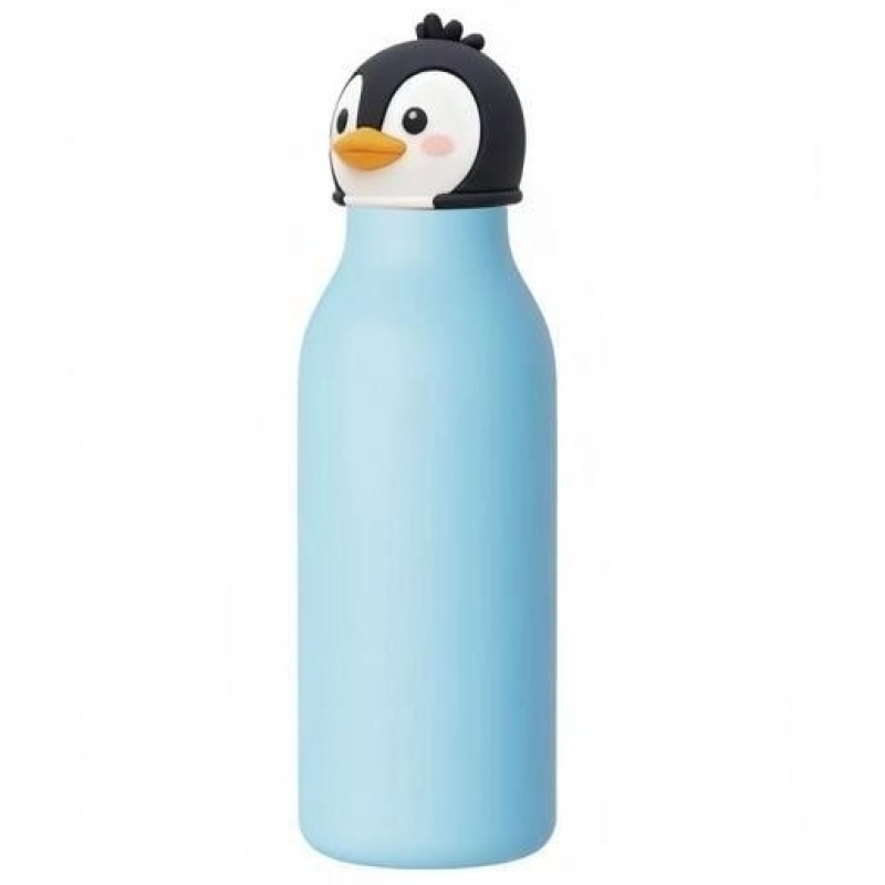 Wholesale Price Leak Proof Print Logo Flask Leak Proof Small Mouth 350ml 500ml Stainless Steel Double Wall Water Bottle
