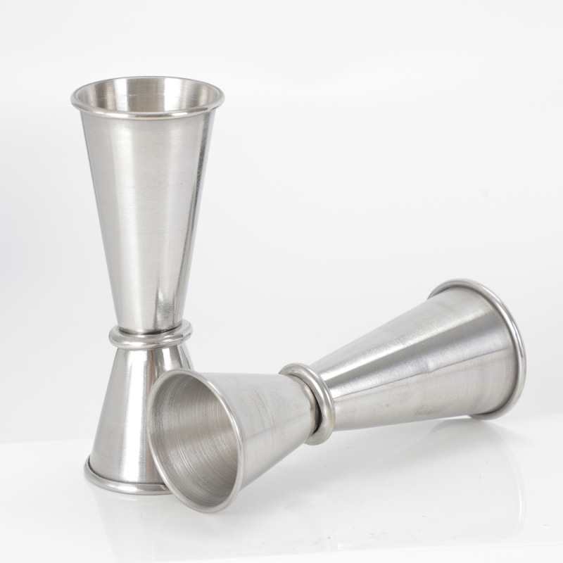 Rolled Edge Stainless Steel Double-Ended Bar Measure Bartender Cup Bartender Bartending Ensign Measuring