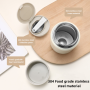 Mini 304 Stainless Steel Vacuum Insulated Food Container Portable Food Jar Kid Thermos School Lunch Soup Box with Lid and Spoon