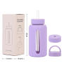 Hot Sell 800ml Wholesale Clear Glass Water Bottle With Silicone Sleeve Outdoor Portable Water Cup for Travel