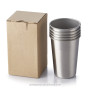 Stackable 304 Stainless Steel  Single Wall Tumbler Beer Cup 16oz Beer Glasses Camping Cup Custom Logo Beer Stein Pint Cup