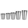 Stackable 304 Stainless Steel  Single Wall Tumbler Beer Cup 16oz Beer Glasses Camping Cup Custom Logo Beer Stein Pint Cup