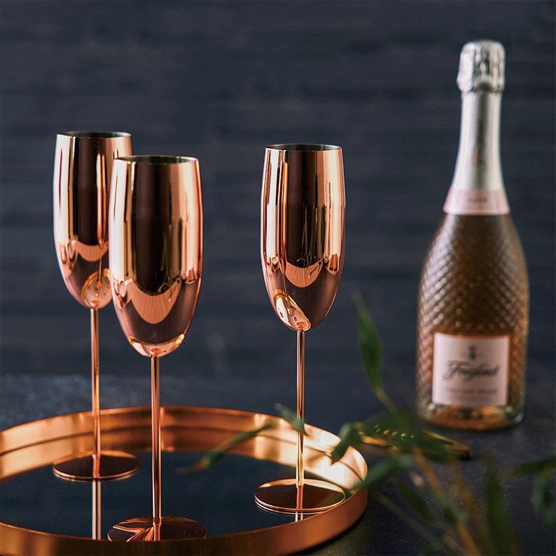 Luxury Stainless Steel Unbreakable Wine Goblet 250ml