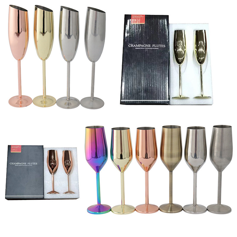 Luxury Stainless Steel Unbreakable Wine Goblet 250ml