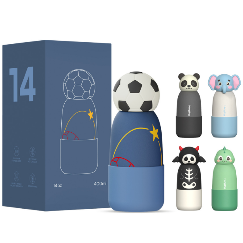 New Cartoon Cute Insulated Sport Vacuum Double Wall Water Bottle Stainless Steel Water Bottle with Lid
