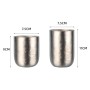 Double-Layer Insulated Pure Titanium Beer Cup Wide-Mouth Portable Cup for Camping  Light Weight Coffee Cup