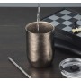 Double-Layer Insulated Pure Titanium Beer Cup Wide-Mouth Portable Cup for Camping  Light Weight Coffee Cup