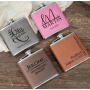 High Quality Metal 304 Stainless Steel Square Mini Hip Flask Leak-Proof Eco-Friendly Recyclable Leather Wrap Pocket Portable