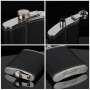 High Quality Metal 304 Stainless Steel Square Mini Hip Flask Leak-Proof Eco-Friendly Recyclable Leather Wrap Pocket Portable